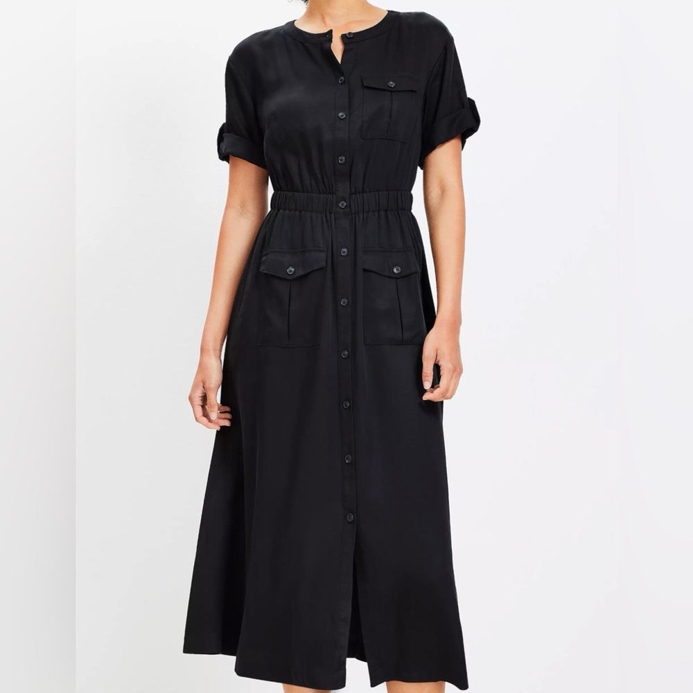LOFT Black Utility Dress